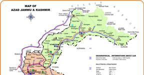 Azad Jammu Kashmir Map.