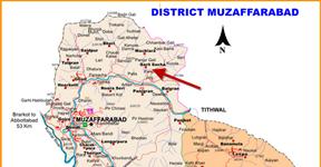 Muzaffarabad District AJK Map